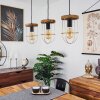 Hodne Hanglamp Natuurlijke kleuren, Zwart, 3-lichts