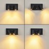 Saeter Buiten muurverlichting LED Zwart, 2-lichts, Bewegingsmelder