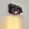 Saeter Buiten muurverlichting LED Zwart, 2-lichts, Bewegingsmelder