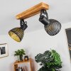 Racolo Plafondlamp Hout donker, 2-lichts