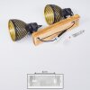 Racolo Plafondlamp Hout donker, 2-lichts