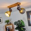 Racolo Plafondlamp Hout donker, 2-lichts