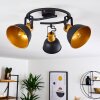 Borik Plafondlamp Zwart-Goud, 3-lichts