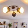Borik Plafondlamp Zwart-Goud, 3-lichts
