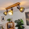 Racolo Plafondlamp Hout donker, 3-lichts