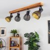 Racolo Plafondlamp Hout donker, 4-lichts