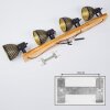 Racolo Plafondlamp Hout donker, 4-lichts