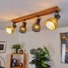 Racolo Plafondlamp Hout donker, 4-lichts