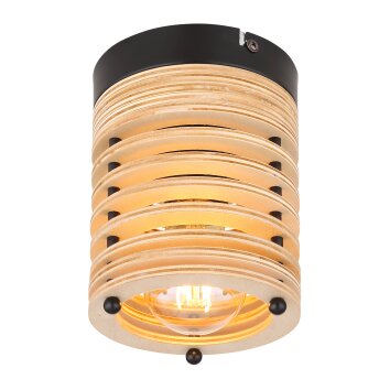 Globo RUTH Plafondlamp Zwart, 1-licht