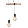Globo AUSTON Hanger Hout licht, Zwart, 4-lichts