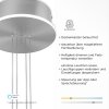Paul-Neuhaus Q-ETIENNE Hanglamp LED Staal geborsteld, 2-lichts, Afstandsbediening