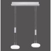 Paul-Neuhaus Q-ETIENNE Hanglamp LED Staal geborsteld, 3-lichts, Afstandsbediening