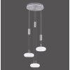 Paul-Neuhaus Q-ETIENNE Hanglamp LED Staal geborsteld, 4-lichts, Afstandsbediening
