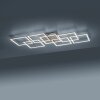 Paul-Neuhaus Q-INIGO Plafondlamp LED Staal geborsteld, 7-lichts, Afstandsbediening