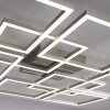 Paul-Neuhaus Q-INIGO Plafondlamp LED Staal geborsteld, 7-lichts, Afstandsbediening