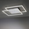 Paul-Neuhaus YUKI Plafondlamp LED Staal geborsteld, 3-lichts, Afstandsbediening