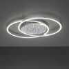 Paul-Neuhaus YUKI Plafondlamp LED Staal geborsteld, 3-lichts, Afstandsbediening