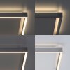 Paul-Neuhaus Q-KAAN Plafondlamp LED Staal geborsteld, 2-lichts, Afstandsbediening