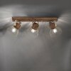 Leuchten-Direkt ALAMI Plafondlamp Hout donker, 3-lichts