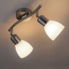 Leuchten-Direkt KARO Plafondlamp Staal geborsteld, 2-lichts