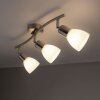 Leuchten-Direkt KARO Plafondlamp Staal geborsteld, 3-lichts