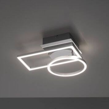 Leuchten-Direkt IVEN Plafondlamp LED Staal geborsteld, 1-licht