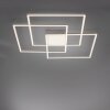 Leuchten-Direkt ASMIN Plafondlamp LED Staal geborsteld, 3-lichts, Afstandsbediening