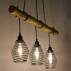 Leuchten-Direkt SPRING Hanglamp Natuurlijke kleuren, Zwart, 3-lichts
