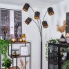 Tallaboa Staande lamp Zwart, 5-lichts, Stoffen kap
