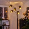 Tallaboa Staande lamp Zwart, 5-lichts, Stoffen kap