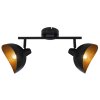 Brilliant Layton Spotbalk plafond Zwart, 2-lichts