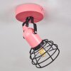 Builako Plafondlamp Roze, Zwart, 1-licht