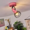 Builako Plafondlamp Roze, Zwart, 1-licht