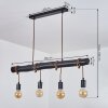 Larifano Hanglamp Bruin, Zwart, 4-lichts
