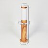Tise Padverlichting Bruin, houtlook, 2-lichts