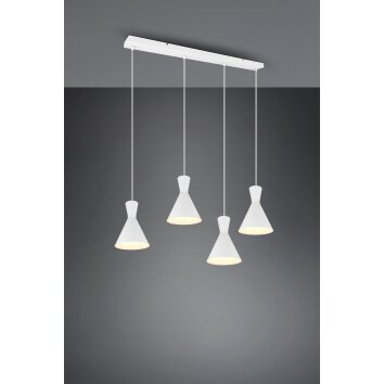 Reality Enzo Hanglamp Wit, 4-lichts