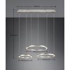 Trio-Leuchten Morrison Hanglamp LED Nikkel mat, 1-licht