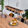 Aduard Hanglamp Hout donker, Zwart, 5-lichts