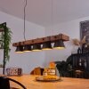 Aduard Hanglamp Hout donker, Zwart, 5-lichts