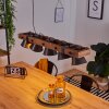 Aduard Hanglamp Hout donker, Zwart, 5-lichts