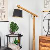 Tatodere Staande lamp Hout donker, Zwart, 1-licht
