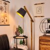Tatodere Staande lamp Hout donker, Zwart, 1-licht