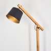 Tatodere Staande lamp Hout donker, Zwart, 1-licht