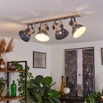 Orny Plafondlamp Natuurlijke kleuren, 4-lichts