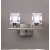 Mantra CUADRAX SATIN Muurlamp Nikkel mat, 2-lichts