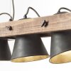 Brilliant-Leuchten Decca Hanglamp Hout donker, Zwart, 5-lichts