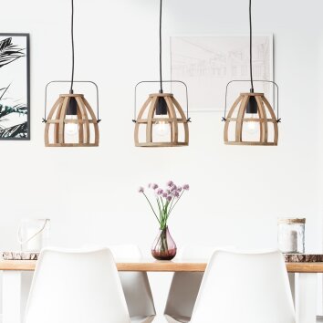 Brilliant-Leuchten Calley Hanglamp Zwart, 3-lichts