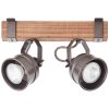 Brilliant-Leuchten Unity Plafondlamp Hout donker, Zwart, 2-lichts