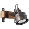 Brilliant-Leuchten Unity Muurlamp Hout donker, Zwart, 1-licht