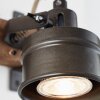 Brilliant-Leuchten Unity Muurlamp Hout donker, Zwart, 1-licht